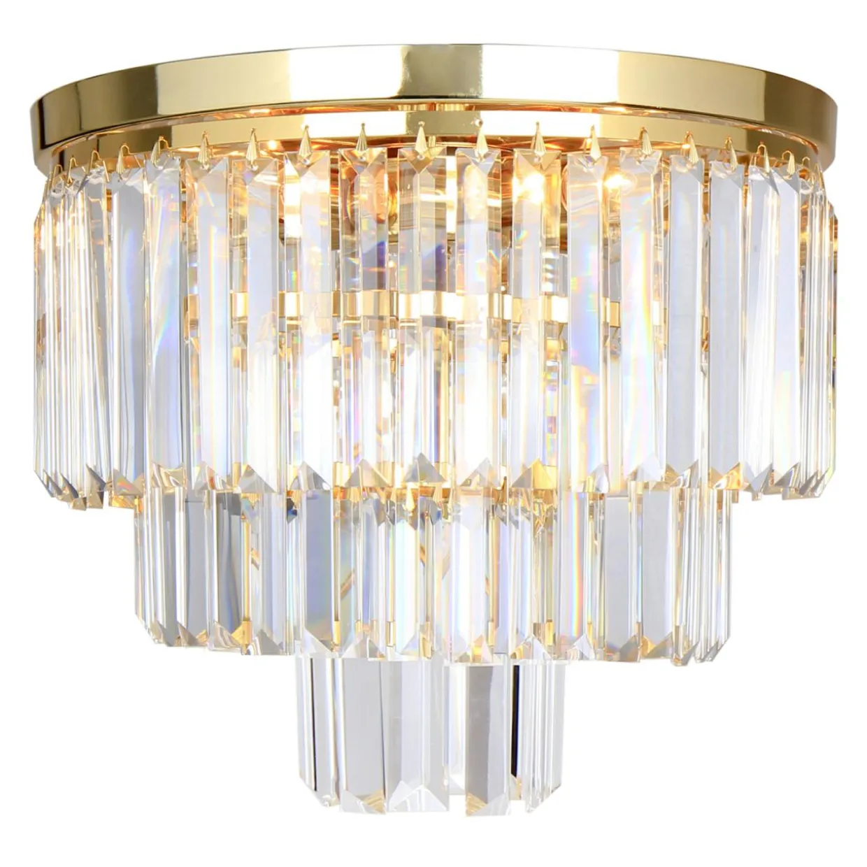 Lampa sufitowa glamour złota AMEDEO 25 cm