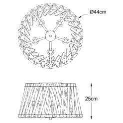 Lampa sufitowa kryształ złota MIRABELL