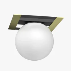 Lampa sufitowa kula czarno-złota SATELIT I