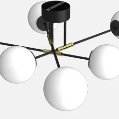 Lampa sufitowa kule czarno-złoty GLAME 6