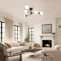 Lampa sufitowa kule czarno-złoty GLAME 6