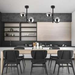 Lampa sufitowa kule czarna ESTERA II