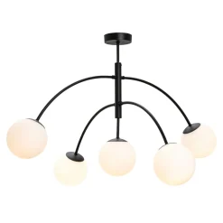 Lampa sufitowa kule czarna VOLTA 5