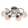 Lampa sufitowa kule czarna FLORO 5