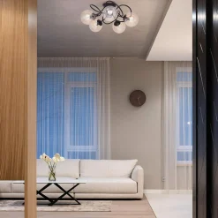 Lampa sufitowa kule czarna FLORO 5