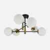Lampa sufitowa kule czarno-złota DORADO 6