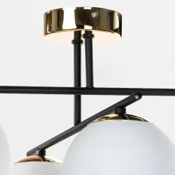 Lampa sufitowa kule 4-punktowa czarno-złota AURORA