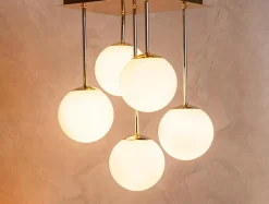 Lampa sufitowa kule złota MEFISTO 5