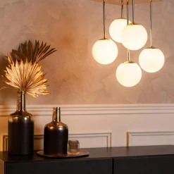 Lampa sufitowa kule złota MEFISTO 5