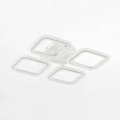 Lampa sufitowa LED 39,4 cm biała chrom STELLAR z pilotem