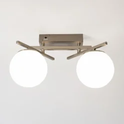 Lampa sufitowa LED 2 klosze kule NEBULA