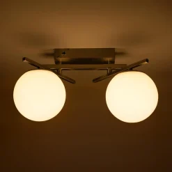 Lampa sufitowa LED 2 klosze kule NEBULA