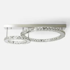 Lampa sufitowa LED 2 pierścienie chrom GIRONA