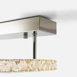 Lampa sufitowa LED 2 pierścienie chrom GIRONA