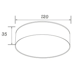 Lampa sufitowa LED barwa ciepła 3000K biała SOLARI 12 cm