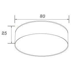 Lampa sufitowa LED barwa ciepła 3000K biała SOLARI 8 cm