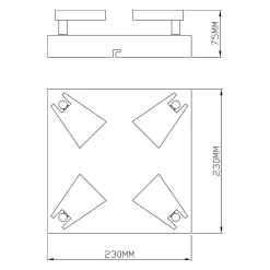 Lampa sufitowa LED biała SPAZIO