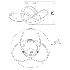 Lampa sufitowa LED INDIGO