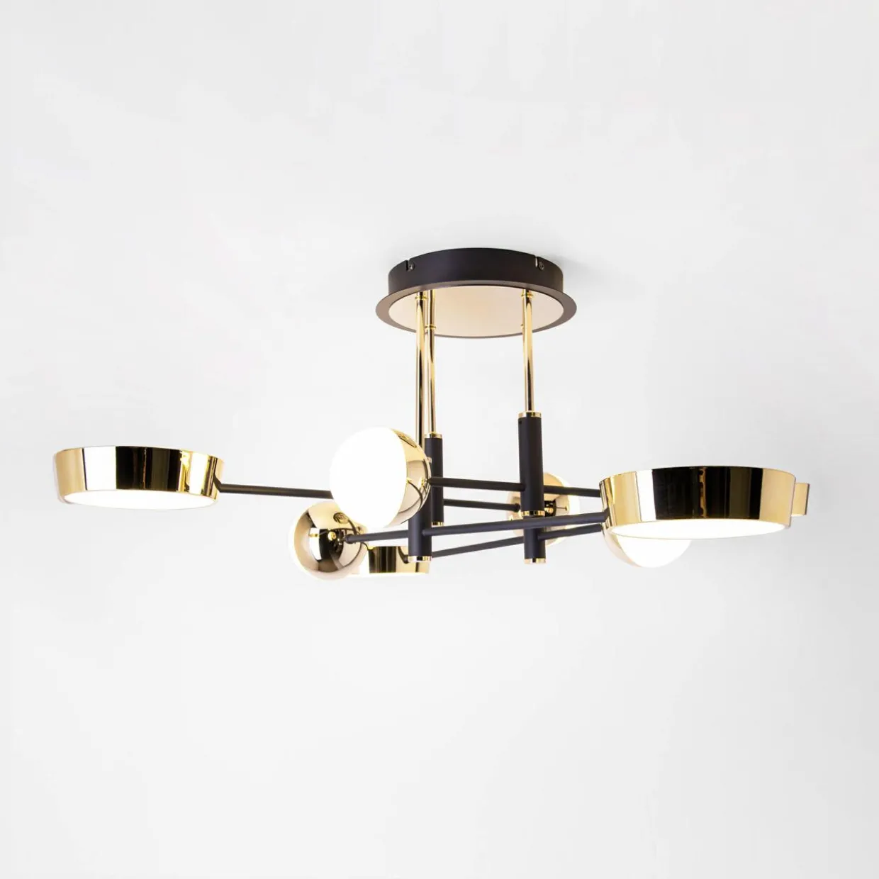 Lampa sufitowa LED LARA czarno-złota