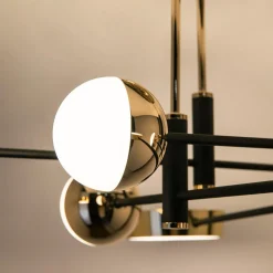 Lampa sufitowa LED LARA czarno-złota