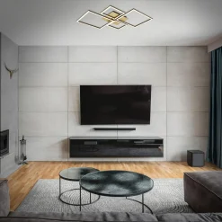 Lampa sufitowa LED obrotowa złoto brązowa FRAME 75 cm