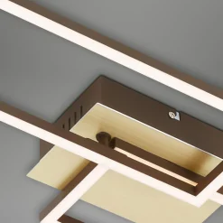 Lampa sufitowa LED obrotowa złoto brązowa FRAME 110 cm