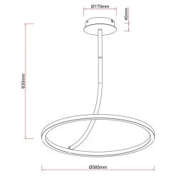 Lampa sufitowa LED pierścieniowa czarna CORIT