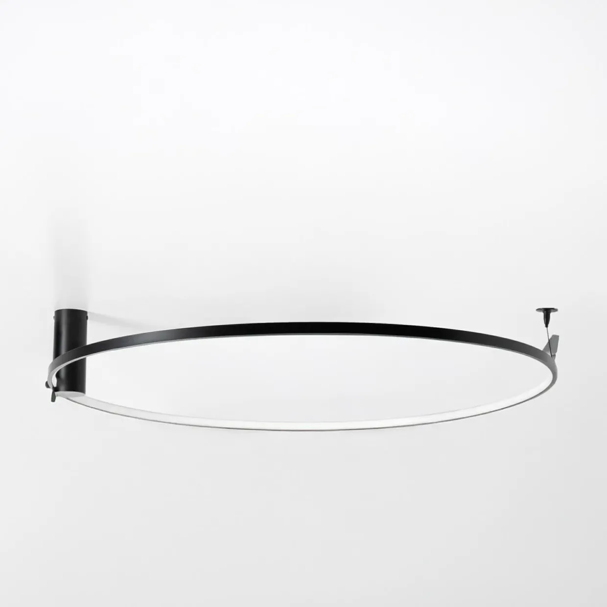 Lampa sufitowa LED pierścieniowa czarna HORIK 90 cm