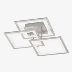 Lampa sufitowa LED ramka srebrna MODESTO