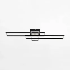 Lampa sufitowa LED ramka czarna LUMENZ z pilotem