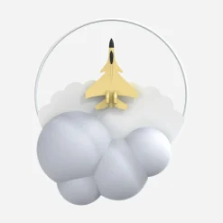 Lampa sufitowa LED samolot złoty FOCUS z pilotem