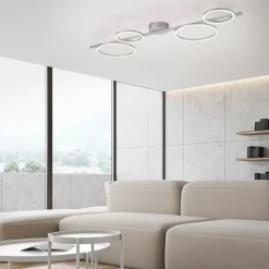 Lampa sufitowa LED srebrna MINI RITUS