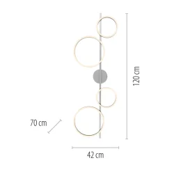 Lampa sufitowa LED srebrna MINI RITUS