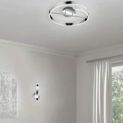 Lampa sufitowa LED srebrna PARMA 50 cm