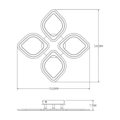 Lampa sufitowa LED 30W biała chrom ILLUMIA