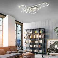 Lampa sufitowa LED 48W chrom ASMIN z pilotem