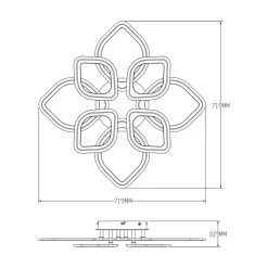 Lampa sufitowa LED 75W czarno-złota ILLUMIA