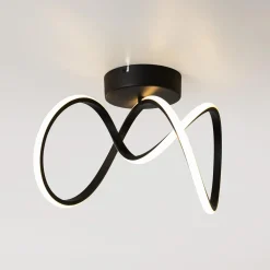 Lampa sufitowa LED wstęga czarna CLINT 41 cm