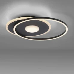 Lampa sufitowa LED z obramowaniem okrągła czarna DOMINO