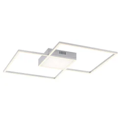 Lampa sufitowa LED z pilotem srebrna ASMIN