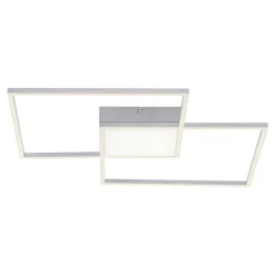 Lampa sufitowa LED z pilotem srebrna ASMIN