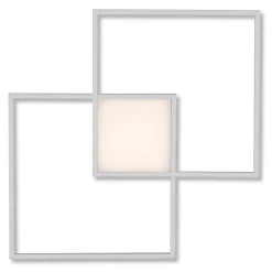 Lampa sufitowa LED z pilotem srebrna ASMIN