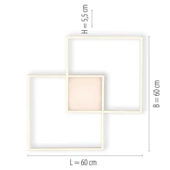 Lampa sufitowa LED z pilotem srebrna ASMIN