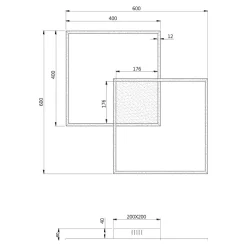 Lampa sufitowa LED z pilotem srebrna ASMIN