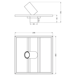 Lampa sufitowa LED z reflektorem geometryczna drewno KORDA