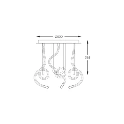 Lampa sufitowa LED złota BALBO 50 cm