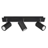 Lampa sufitowa listwa 3 reflektory czarna MARLEY