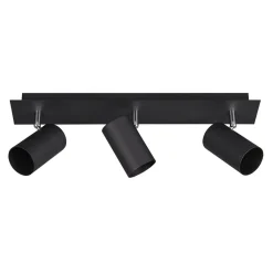Lampa sufitowa listwa 3 reflektory czarna MARLEY
