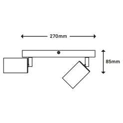 Lampa sufitowa listwa drewniana podstawa czarna VINTAGE II