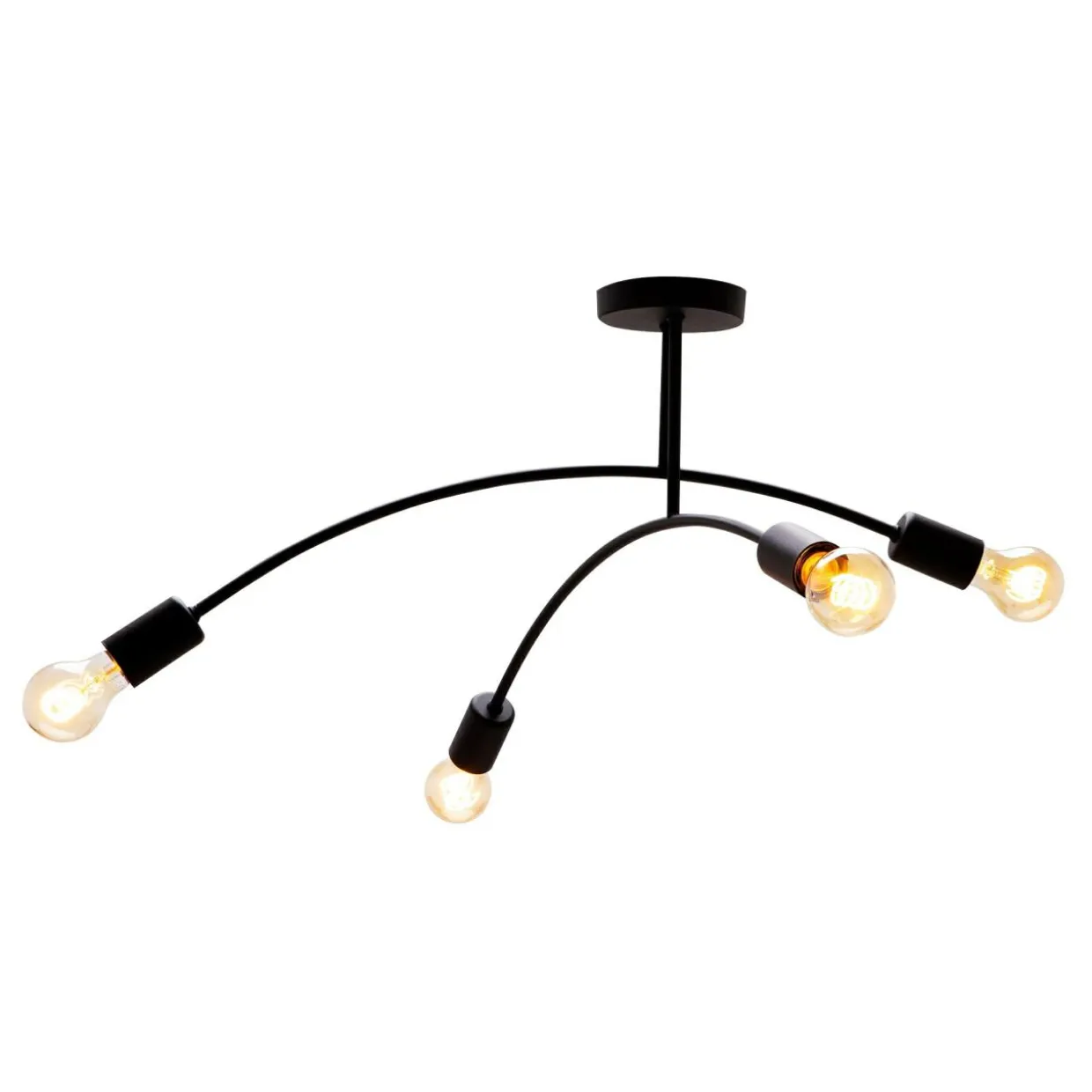 Lampa sufitowa loftowa czarna KORTE 4